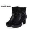 2015 dernier design Bottines en maille en mousse en cuir nu ridelles